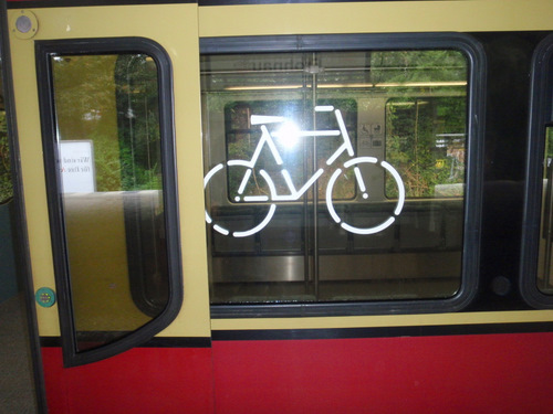 a special designated bicycle car.